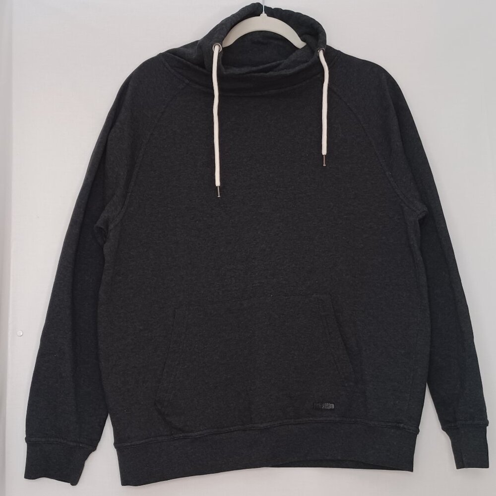 Univibe Faded Black/Dark Grey‎ color Pullover w/ Kangaroo Pocket/Drawstring Neck